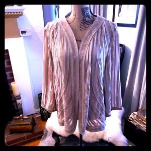 Chico’s trav collection stripe jacket. NWT